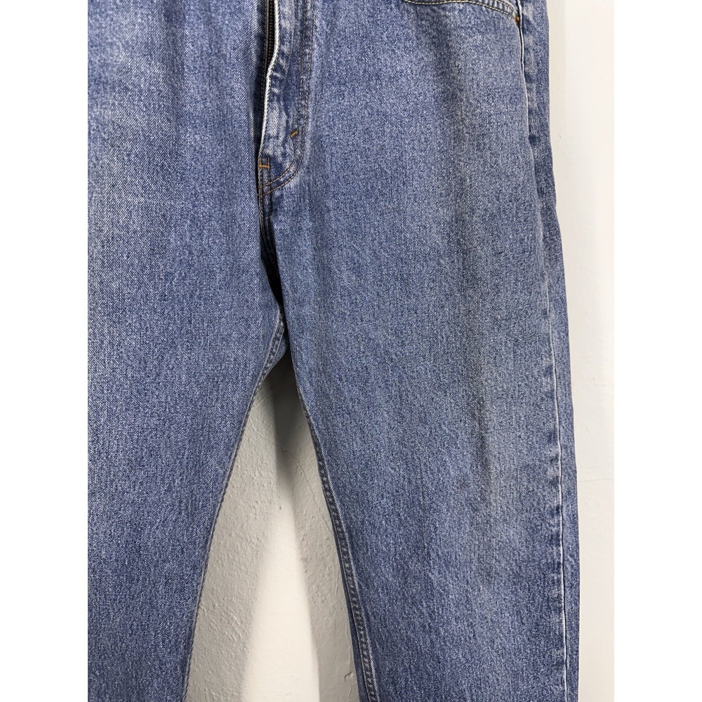 Levi's 505 Jeans Mens 36x29 Blue Denim Cotton Non Stretch Regular Fit Straight - Picture 6 of 12